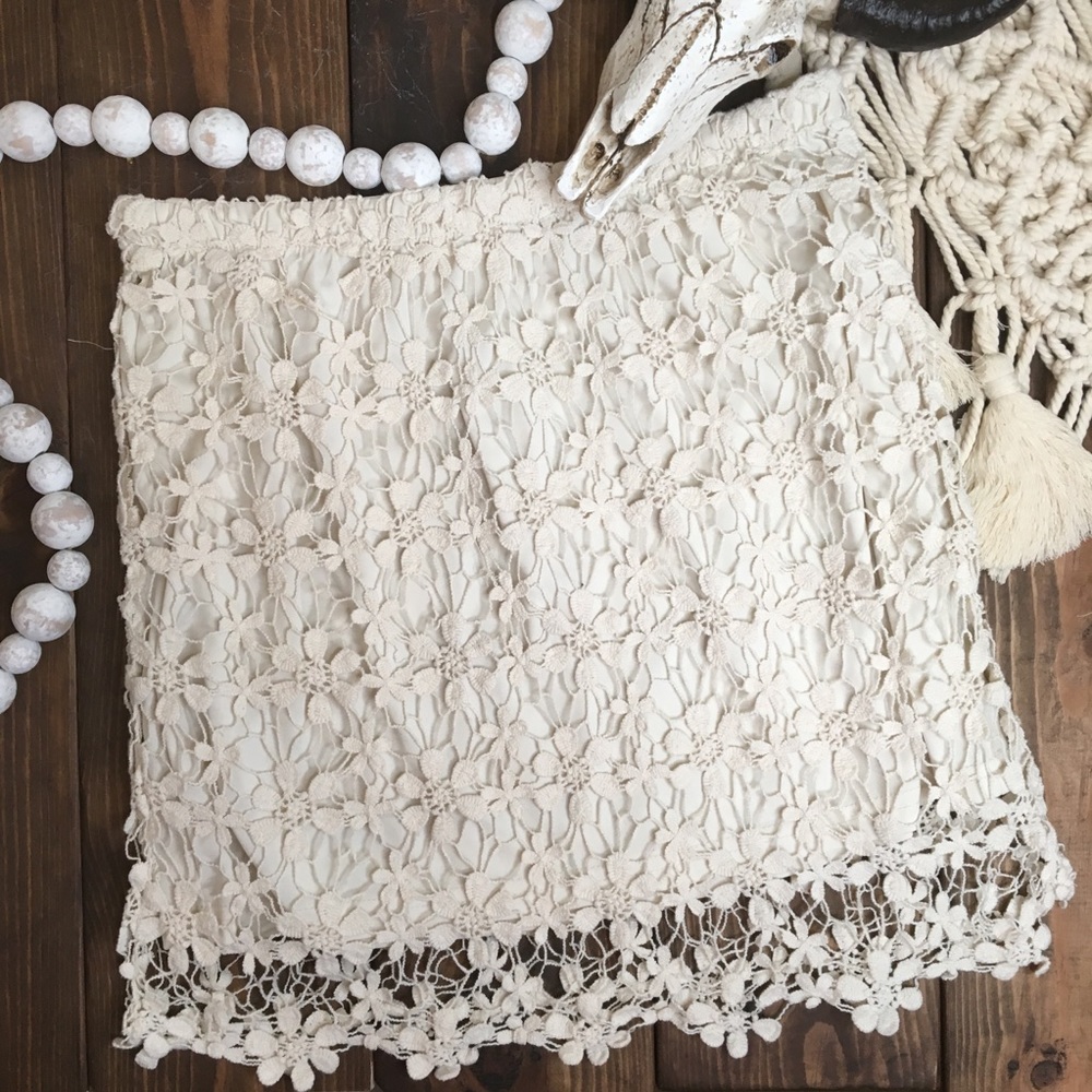 Altar’d State | Floral‎ Crochet Lace Skirt